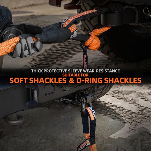 ALL-TOP Kinetic Rope Kit (Reflective) w/ 2 Soft Shackles, 48000Lbs, 1in x 30ft, Heavy Duty 30+% Elasticity, 16000Lbs Work Load Limit - Image 5
