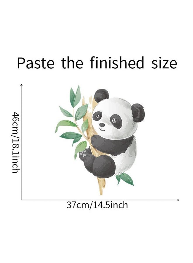 Boodecal Watercolor Cute Panda Climbing Bamboo Branch Kids Bed Decorations Decals Stickers for Home Kids Room Bedroom Nursery 14.5 in x 18.1 in - Image 5