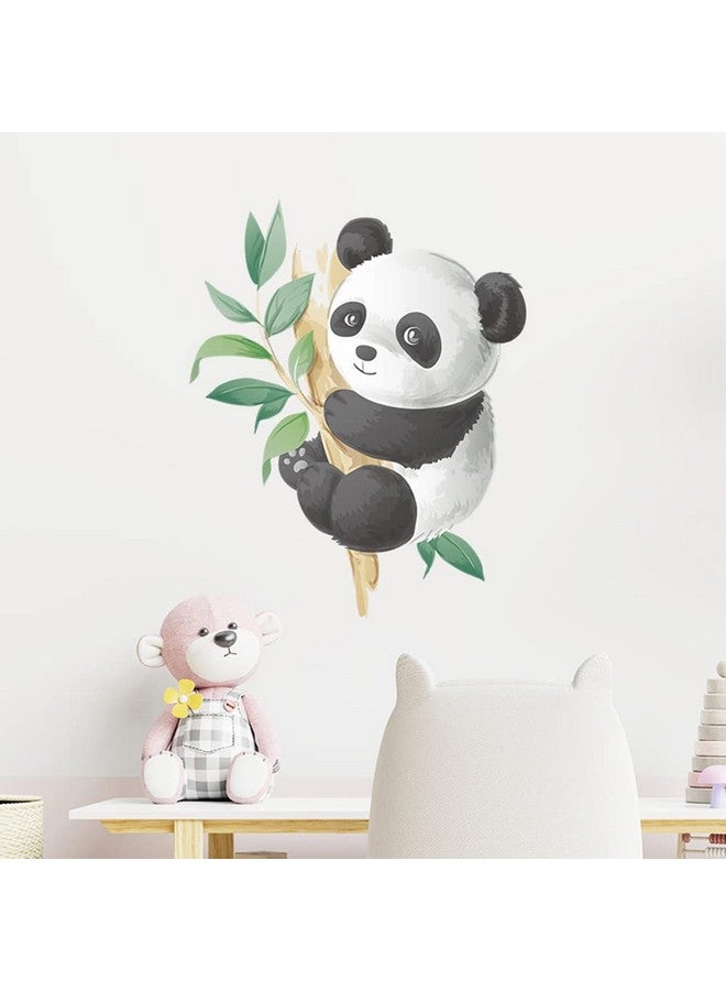 Boodecal Watercolor Cute Panda Climbing Bamboo Branch Kids Bed Decorations Decals Stickers for Home Kids Room Bedroom Nursery 14.5 in x 18.1 in - Image 3