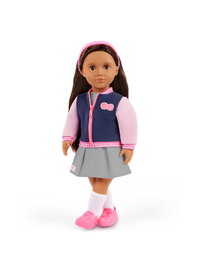 Our Generation Doll w/ School Outfit and Bomber Jacket, Marisol - Image 1