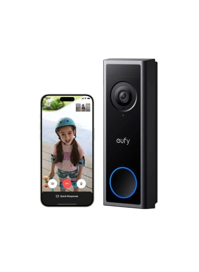 إيوفي كاميرا باب فيديو أمان لاسلكية C30 من eufy، مكالمة فيديو مباشرة، دقة 2K FHD، تعمل بالبطارية، عرض واسع 16:9، سهلة التركيب، كشف الحركة والأشخاص، متوافقة مع HomeBase S380، بدون رسوم شهرية - Image 2