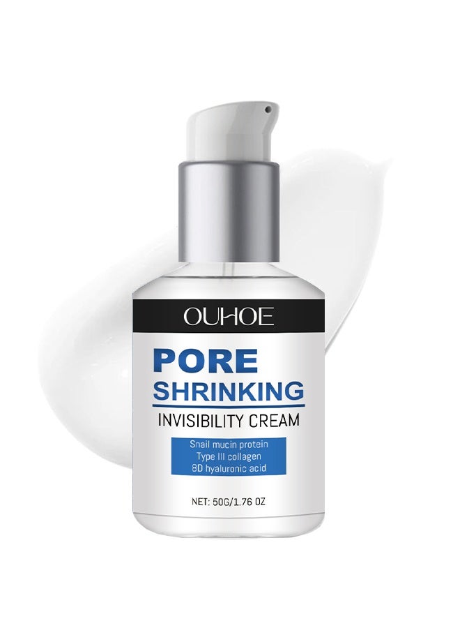 OUHOE Pore Shrinking Invisibility Cream,Pore Minimizer & Reducer for Face,Oil Control Firming,Tightening Pores,Moisturizing,Lightens Fine Lines Conceals Pores Cream 50G - Image 1