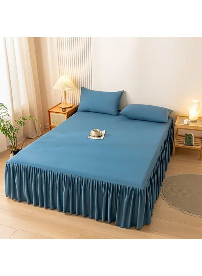 Light Grey Full Size Lace Bed Skirt Non Slip Fitted Soft Breathable Wrinkle Resistant - Image 5