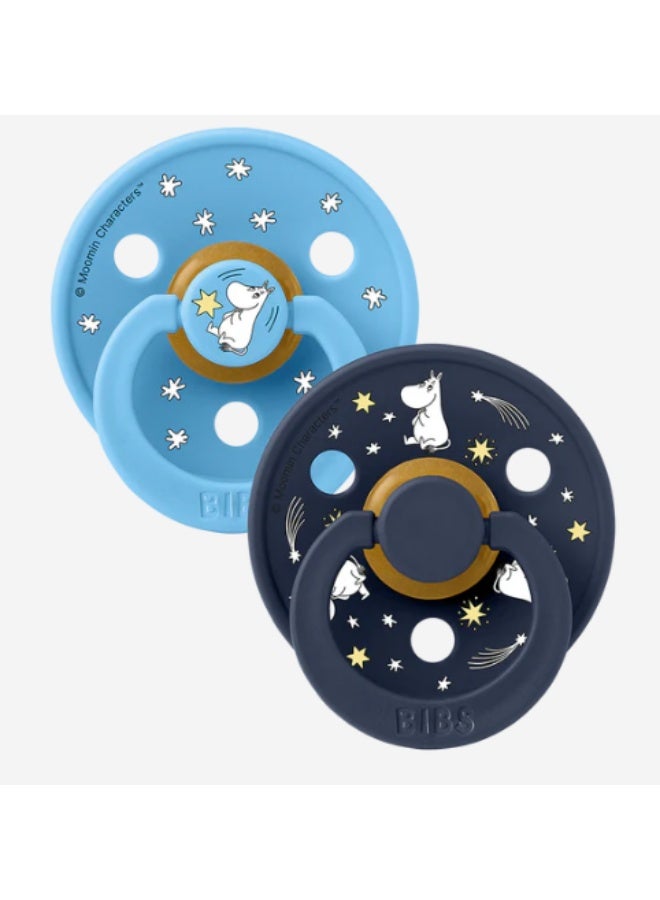 Bibs x Moomin Pacifier Colour 2 pack Good Night Latex Size 1 Breeze mix