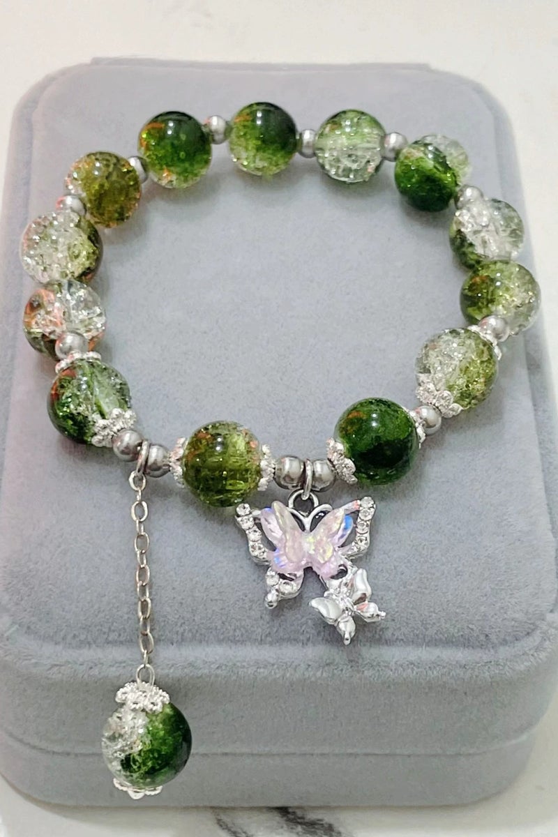 Goolsky Fairycore Butterfly Beaded Bracelet for Women | Colorful Glass Beads Hand-Strung Jewelry | Sweet Gift for Best Friends - Image 4