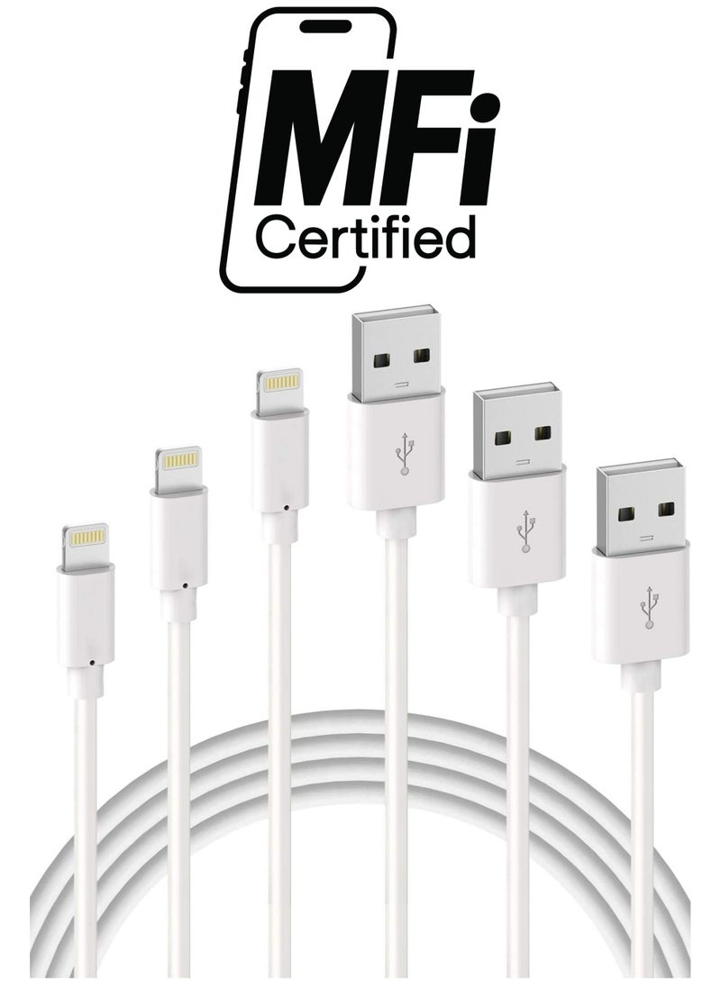 ELTRAZONE iPhone Charger Cable - Apple MFi Certified 3Pack iPhone Charging Cable for iPhone SE 2020 11 Xs Max XR X 8 Plus 7 Plus 6 Plus 5s SE iPad Pro and More  - Image 1