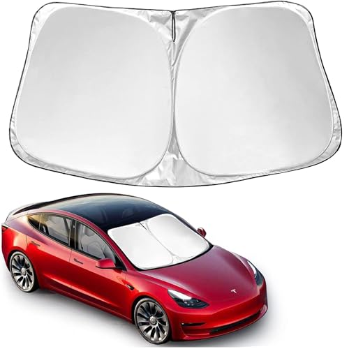 VANITYA Polyester Car Sun Shade Windshield Cover,Windshield Sun Shade for Car Front Window Sun Protection&Heat Insulation Foldable UV Protection & Reduce The Temperature,Protect Interior&Keep Cooling - Image 1