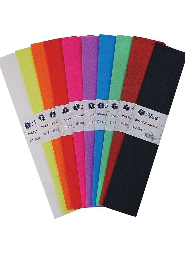 Masis - Crepe Paper 10 Pieces 10 Colors Mixed Package - Image 1