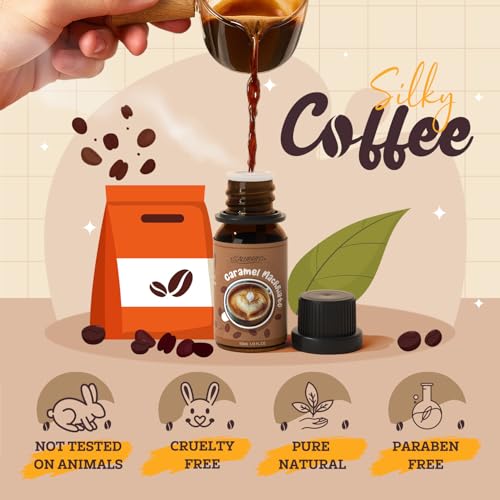 SALUBRITO Coffee Fragrance Oils Set, Premium Essential Oils for Diffuser, Candle, Soap Making, Blueberry Muffin, Eggnog Latte, Caramel Machhiato, Cafe Mocha, French Vanilla, Hot Chocolate, Scented Oil - Image 2