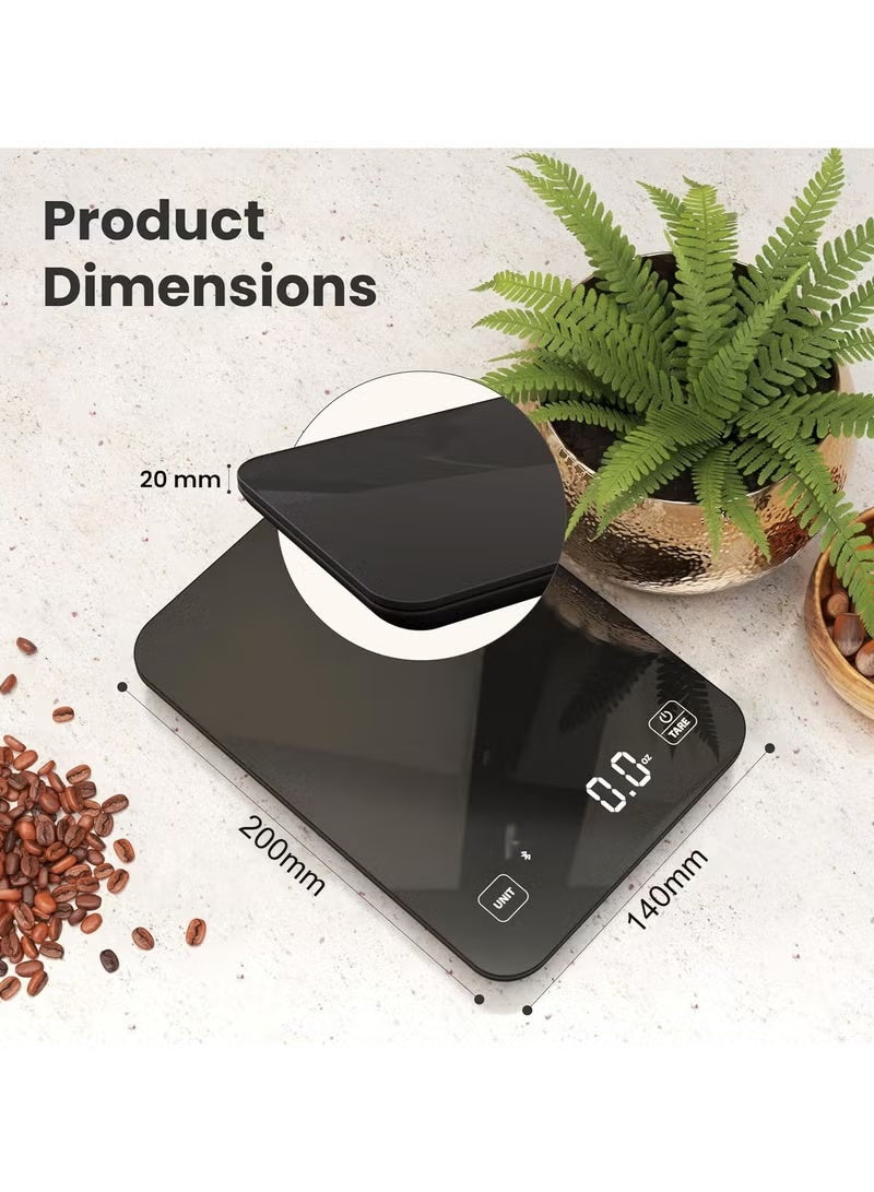 معجب ميزان مطبخ رقمي، ميزان طعام ذكي مع تطبيق حاسبة غذائية ووظيفة الوزن الصافي للأنظمة الغذائية، الكيتو، الماكرو، السعرات الحرارية والطهي (جرام/أونصة) - Image 3