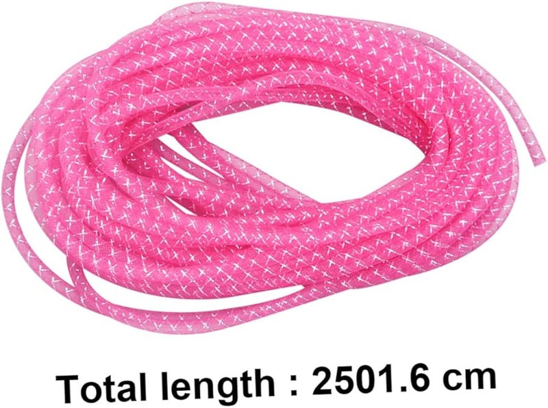 أنبوب شبكي مرن أحمر اللون من البطيخ لصنع المجوهرات DIY إمدادات حرفية لصنع الأساور - Image 3