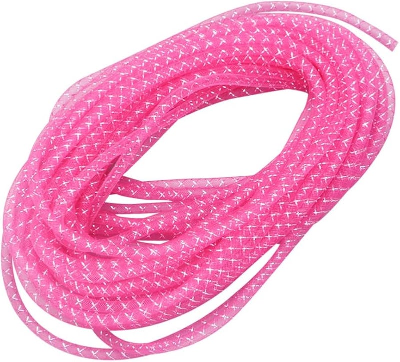أنبوب شبكي مرن أحمر اللون من البطيخ لصنع المجوهرات DIY إمدادات حرفية لصنع الأساور - Image 1