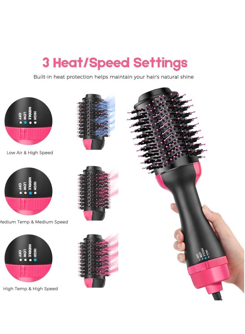 Look Hair Straightening Brush Ceramic Electric Blow Rotating Straightener and Curly Comb - Image 3
