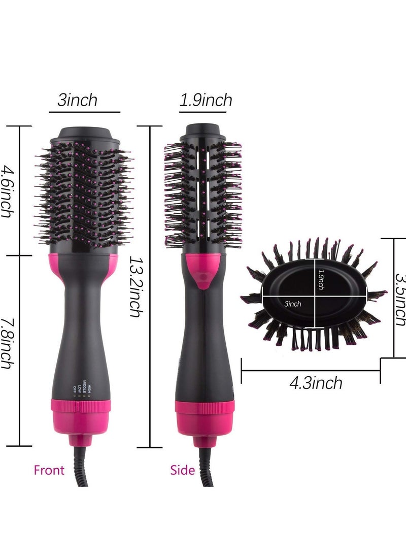 Look Hair Straightening Brush Ceramic Electric Blow Rotating Straightener and Curly Comb - Image 5