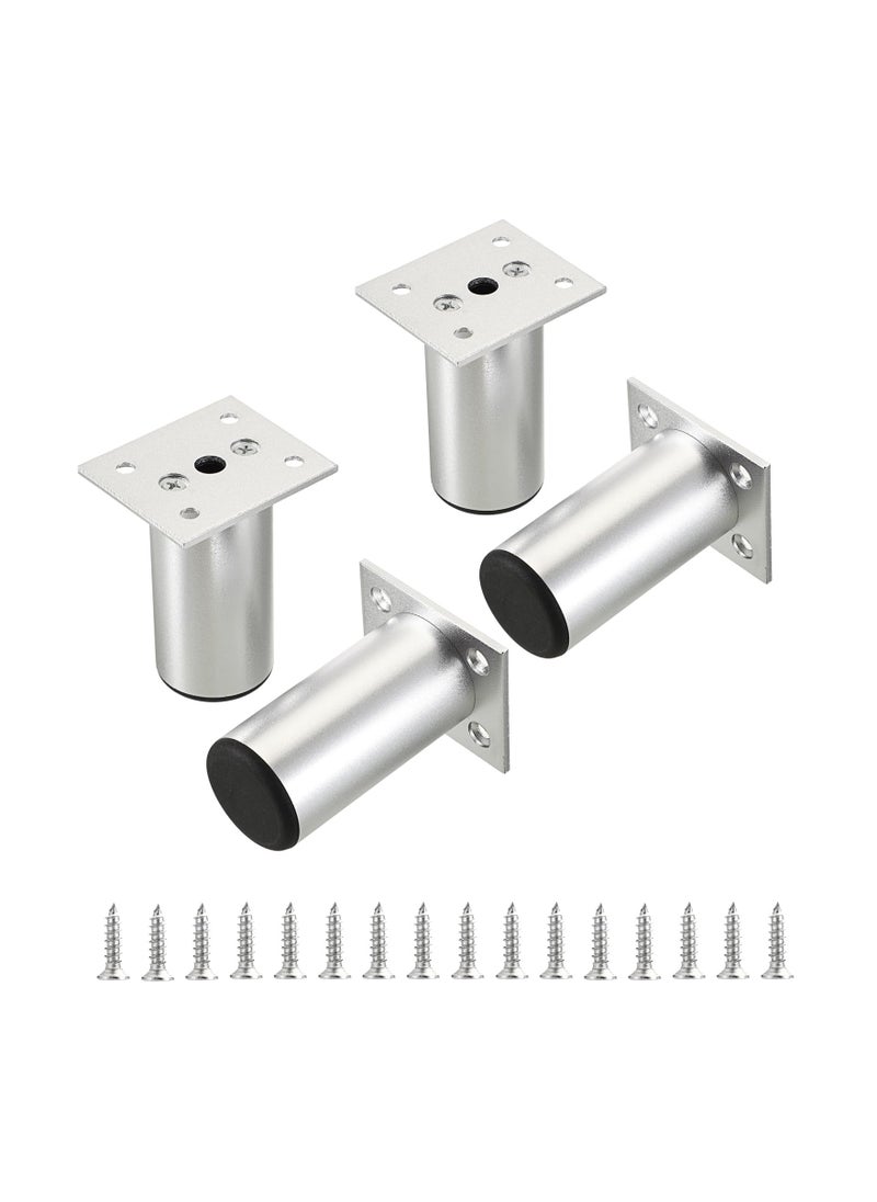 SYOSI - 4 Inch Screw-In Furniture Risers for Sofa Tables and Bed, Heavy-Duty Bed Risers with Clam Screws for Right Angle Chair Leg, Adjustable Leg Width from 0.8''–1.6'', Supports 20,000 lbs (Black, 4 Pack) - Image 1