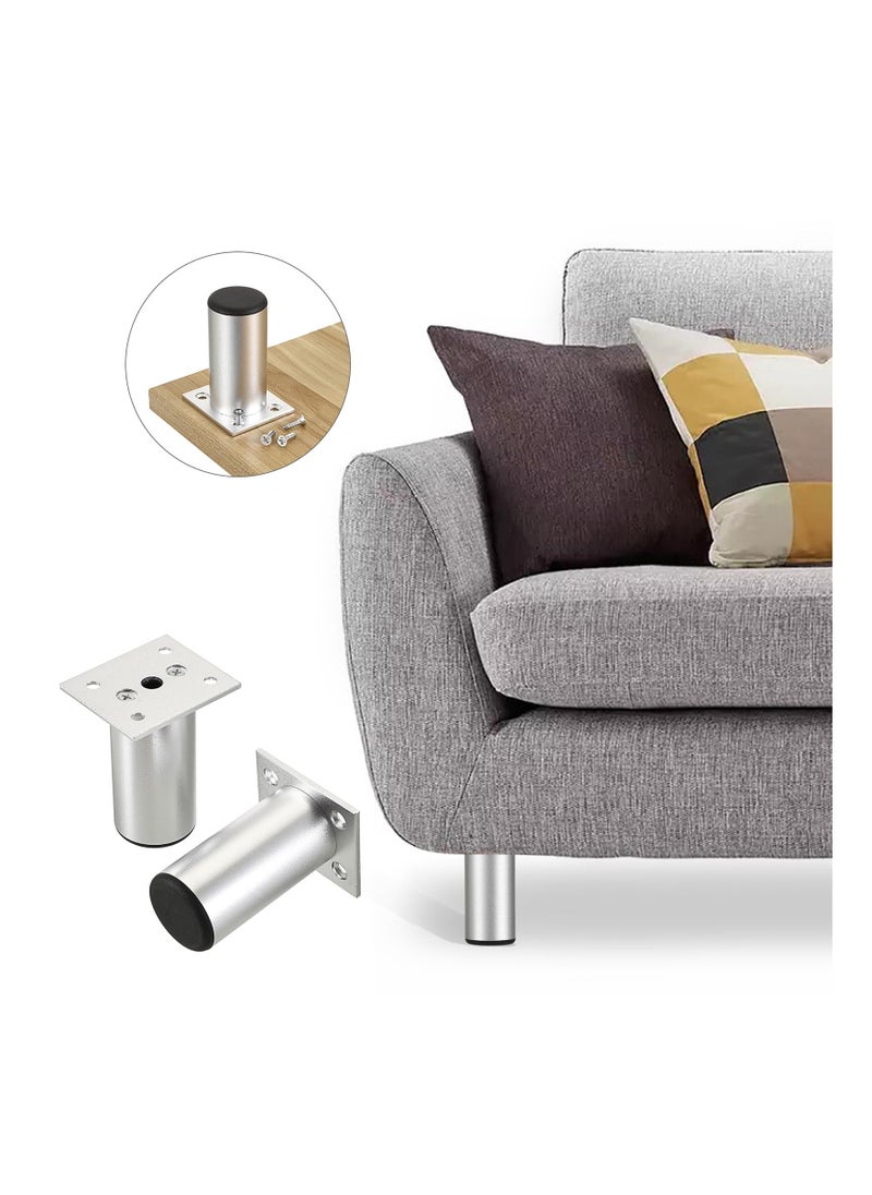 SYOSI - 4 Inch Screw-In Furniture Risers for Sofa Tables and Bed, Heavy-Duty Bed Risers with Clam Screws for Right Angle Chair Leg, Adjustable Leg Width from 0.8''–1.6'', Supports 20,000 lbs (Black, 4 Pack) - Image 1