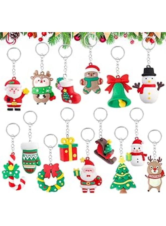 15 Christmas keychains in 15 different designs. These Christmas keychains are perfect as a Christmas party gift.