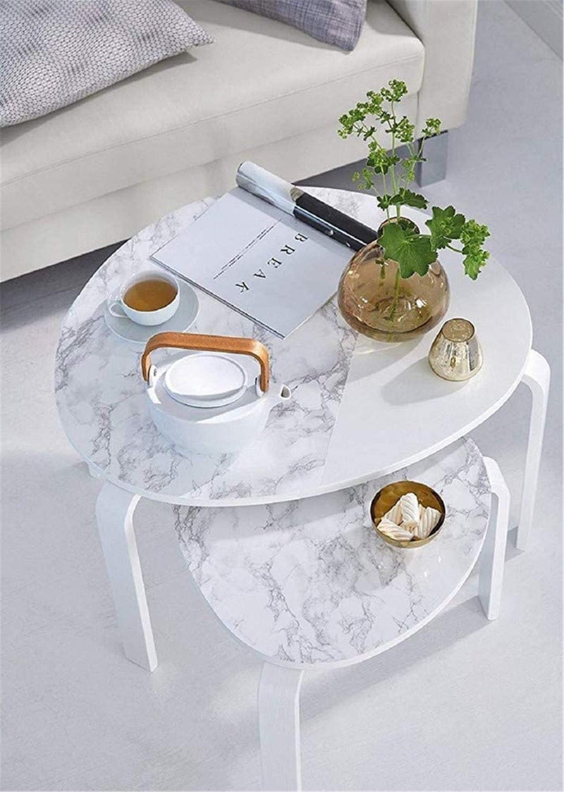 Yancorp 24x10ft White Gray Contact Paper Peel and Stick Wallpaper Marble Removable Wallpaper Pull and Stick Countertops Self-Adhesive Backsplash for Cabinets(White Gray, 24"x120") - Image 5