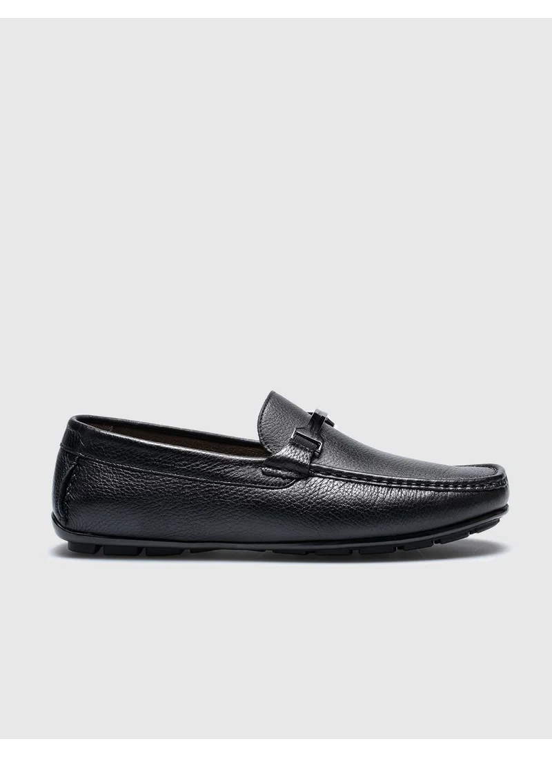 كاباني Black Buckle Men's Loafer10