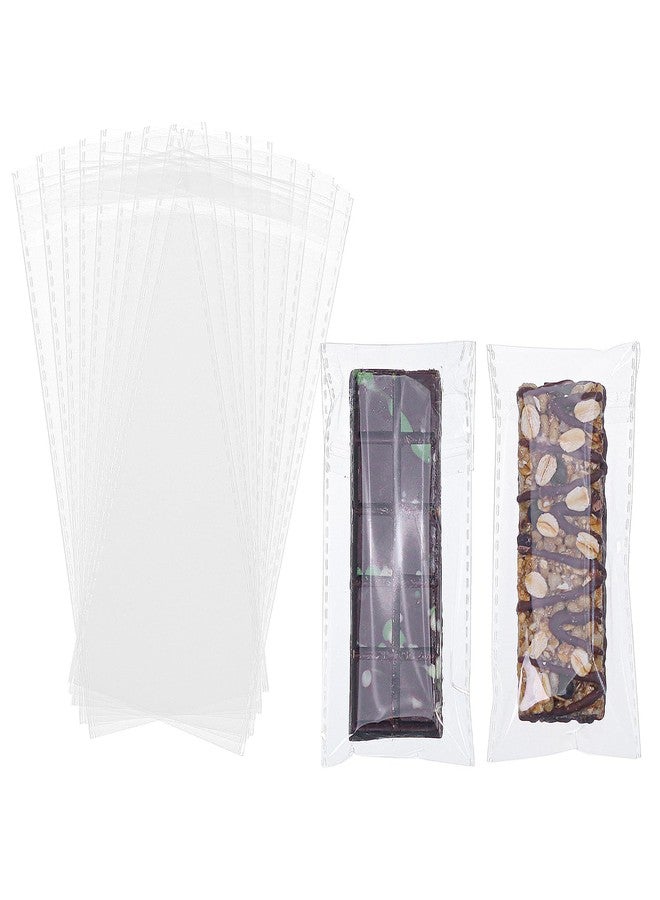 JCXPACK 100Pcs 2.5 x6Inch Self Adhesive Dubai Pistachio Chocolate Bar Bags Wax Melt Snap Bars Bags Granola Bar Bag Bakery Treat Packaging for Knafeh Candy Chocolate Bars Soap Party Favor Birthday - Image 1