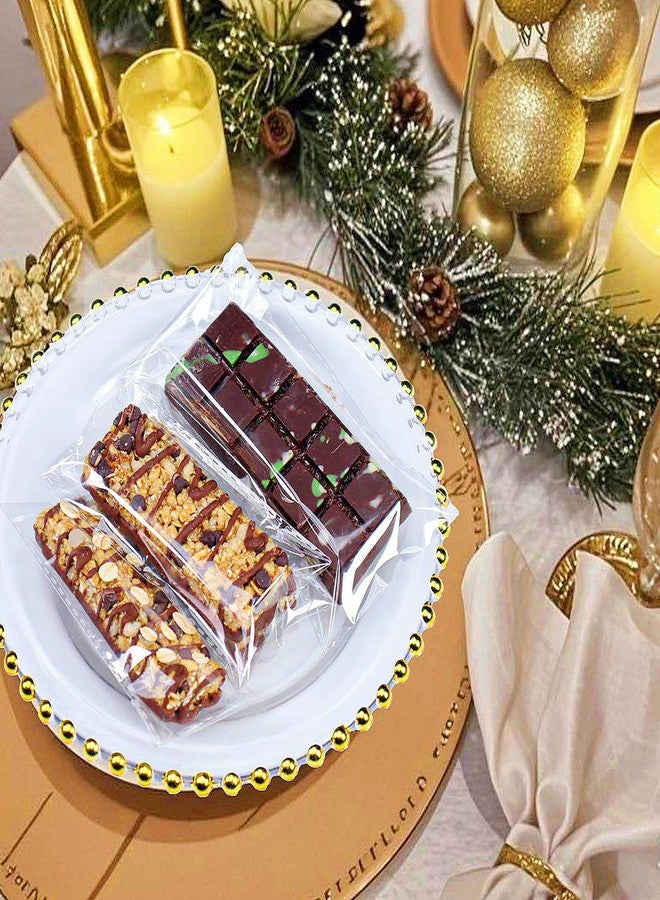 JCXPACK 100Pcs 2.5 x6Inch Self Adhesive Dubai Pistachio Chocolate Bar Bags Wax Melt Snap Bars Bags Granola Bar Bag Bakery Treat Packaging for Knafeh Candy Chocolate Bars Soap Party Favor Birthday - Image 3