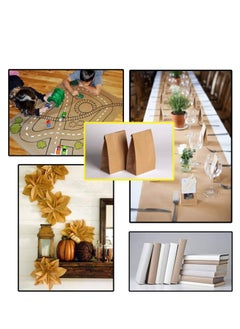 Premify Brown Kraft Paper Roll (44cm X 35m) 80GSM | Biodegradable Recycled Material - Arts & Crafts Gift Packing Wrapping Table, Book Cover & Student Drawing Painting Wall Art Rolls, parchment Paper  - Image 2