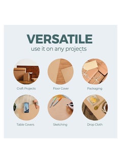 Premify Brown Kraft Paper Roll (44cm X 35m) 80GSM | Biodegradable Recycled Material - Arts & Crafts Gift Packing Wrapping Table, Book Cover & Student Drawing Painting Wall Art Rolls, parchment Paper  - Image 5