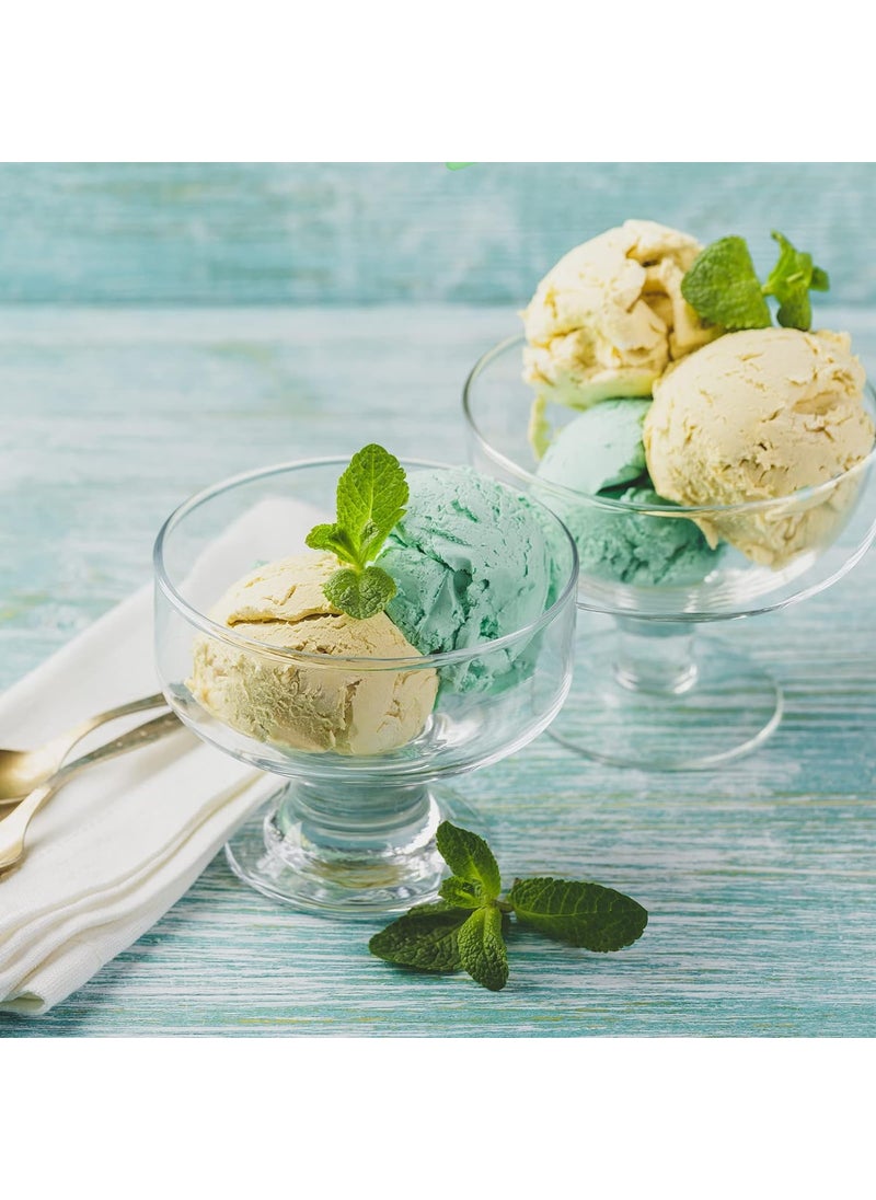 BLISS START BLISS START Crystal Glass Ice Cream Cups Premium Glass Ice Cream Bowls for Home Multiuses Serving Bowl for Chocolate falooda Sweet friuts Salad Dessert Cup European 190ML 6 Pieces  - Image 4