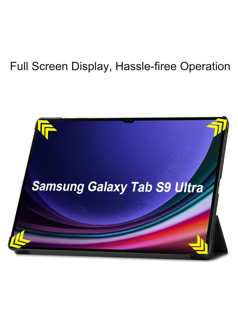 general Galaxy Tab S9 Ultra 14.6" Case 2023 [SM-X910/X916/X918] Case - Ultra Slim Hard Shell Tri-Fold Stand with Auto Sleep/Wake Protective Cover [Support pen magnetic charging] - Image 3