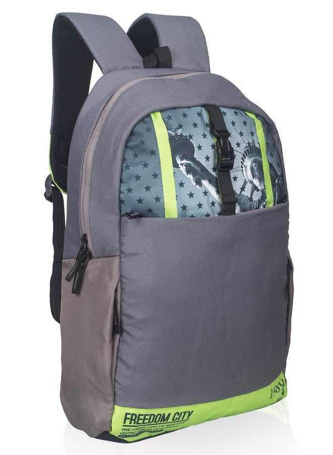 Killer Liberty Laptop Backpack for 15.6 inch Laptop - Stylish Everyday use Backpack - Trendy College Backpack Bags - Grey + Green - Image 2