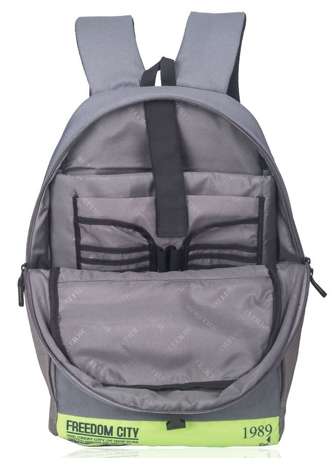 Killer Liberty Laptop Backpack for 15.6 inch Laptop - Stylish Everyday use Backpack - Trendy College Backpack Bags - Grey + Green - Image 5