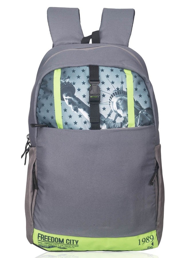 Killer Liberty Laptop Backpack for 15.6 inch Laptop - Stylish Everyday use Backpack - Trendy College Backpack Bags - Grey + Green - Image 1