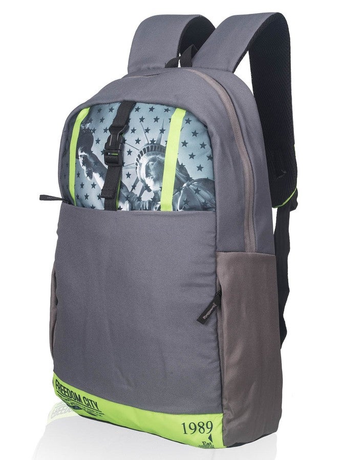 Killer Liberty Laptop Backpack for 15.6 inch Laptop - Stylish Everyday use Backpack - Trendy College Backpack Bags - Grey + Green - Image 3