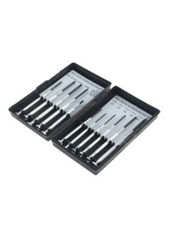 LAWAZIM Precision Screwdriver Set - 2 Packs of 11 Piece Black/Silver -Mobile phone Cell phone Smartphone repair tool kit Electronics Anti-static High-carbon steel Phillips Flathead screwdrivers  - Image 3