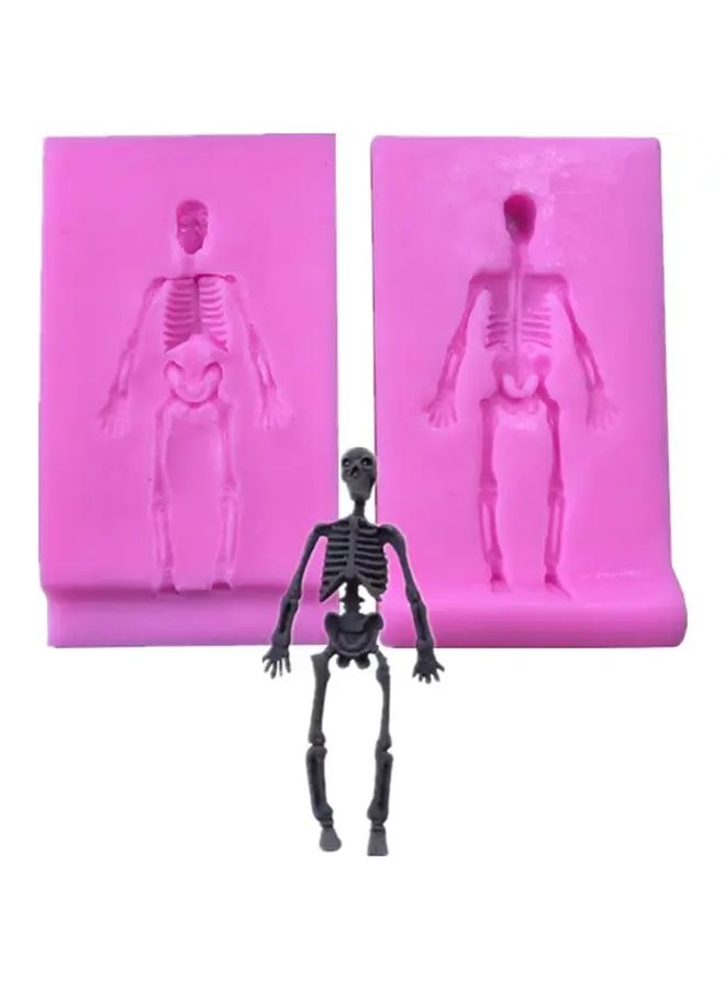 3D Coffin Silicone Mold With Cross Skull Skeleton For Cake Fondant Chocolate Candy Soap - Image 4