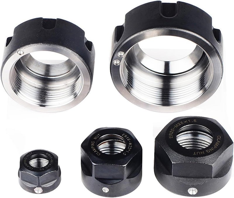 Collet Chuck Tool Holder 1pcs precision Balanced collet nut ER11 ER16 ER20 ER25 ER32 NUT spring collect nut clamping CNC milling engraving machine(ER20-A-M25x1.5) - Image 1