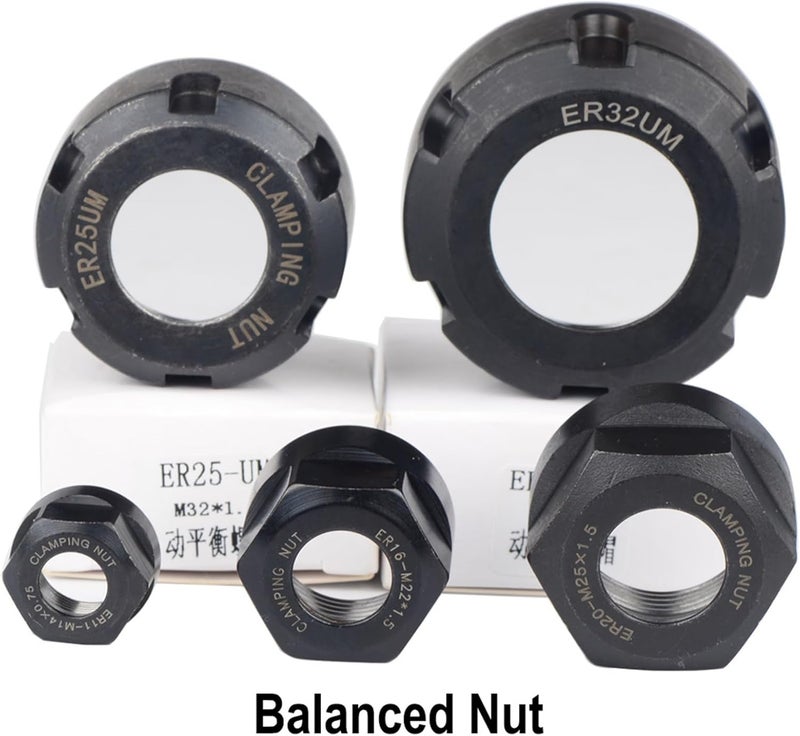 Collet Chuck Tool Holder 1pcs precision Balanced collet nut ER11 ER16 ER20 ER25 ER32 NUT spring collect nut clamping CNC milling engraving machine(ER20-A-M25x1.5) - Image 2