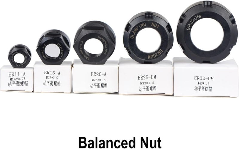 Collet Chuck Tool Holder 1pcs precision Balanced collet nut ER11 ER16 ER20 ER25 ER32 NUT spring collect nut clamping CNC milling engraving machine(ER20-A-M25x1.5) - Image 4