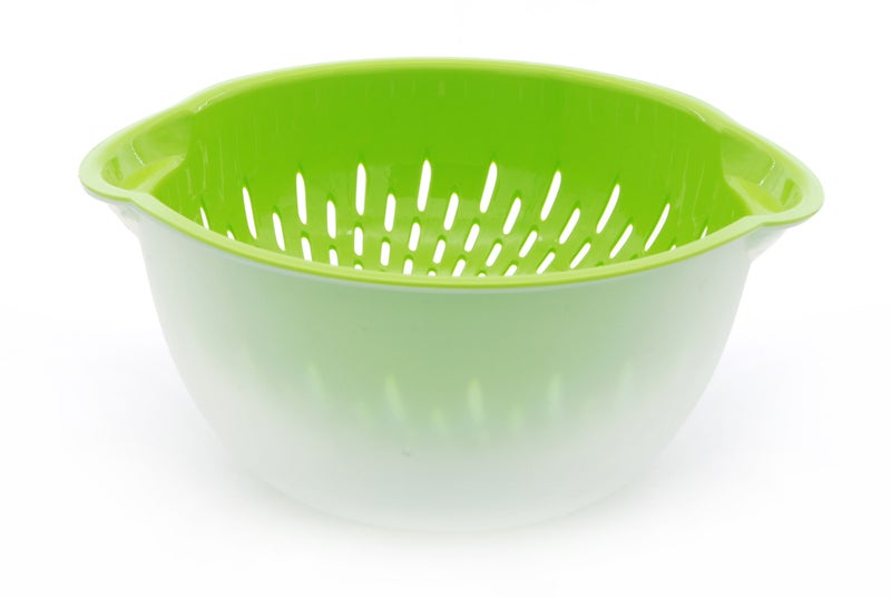Mintra Colander with mixing bowl set - Color Green | With mixing bowl capacity 4.5 liters & colander capacity of 3.5 liters - Image 1