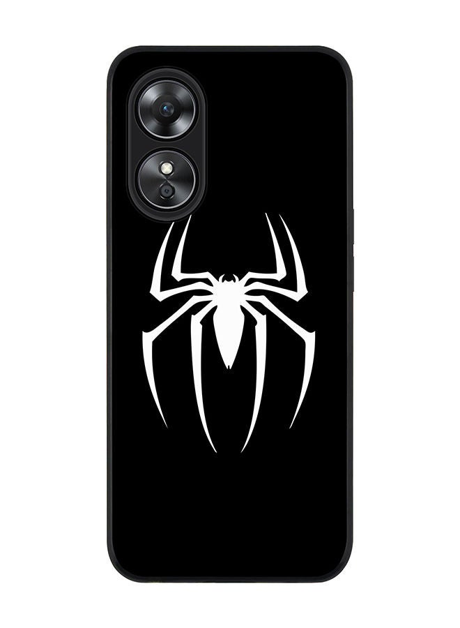 Stylizedd Rugged Black edge case for Oppo A97 Slim fit Soft Case Flexible Rubber Edges Anti Drop TPU Gel Thin Cover - Spidermark (Black) - Image 1