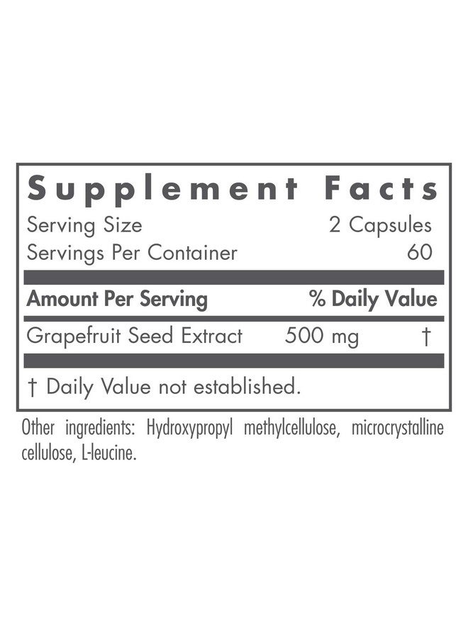 نوتريكولوجي مكمل غذائي من مستخلص بذور الحمضيات من نيوتريكولوجي - مستخلص بذور الجريب فروت 500 مجم، يدعم الوظيفة الأيضية، خالٍ من الملوثات، كبسولات نباتية - 120 كبسولة - Image 2