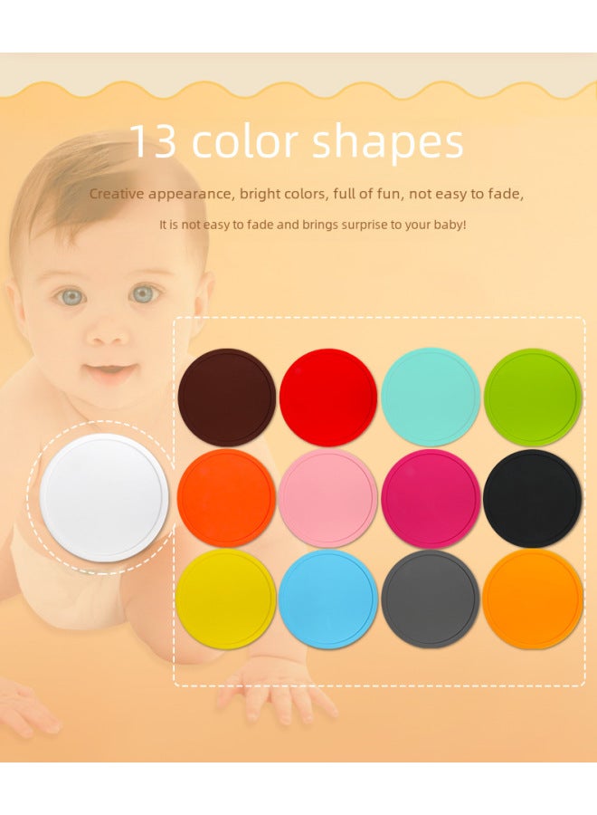 Creative Simple Style Candy Colored Silicone Round Cup Mat Waterproof Splash Proof Heat Insulation Tea Cup Mat Logo Printing-Color:Translucent Plastic Seat-Specifications:Both Sides Of The Plane 100mm * 0.75mm - Image 3