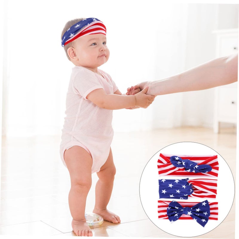 American Flag Headbands with Bunny Ears For Newborn Photography Baby Accessories - Image 3
