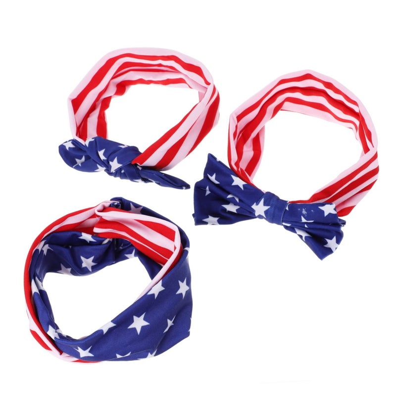 American Flag Headbands with Bunny Ears For Newborn Photography Baby Accessories - Image 2