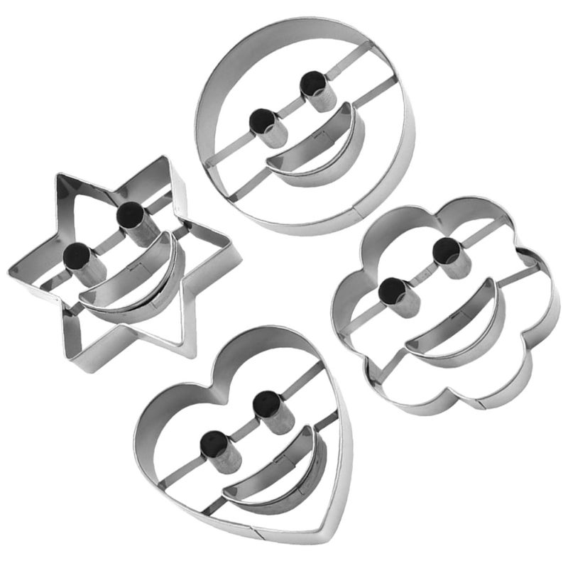 Stainless Steel 4 Piece Cookie Cutter Set With Shapes For Festival Baking - Image 2