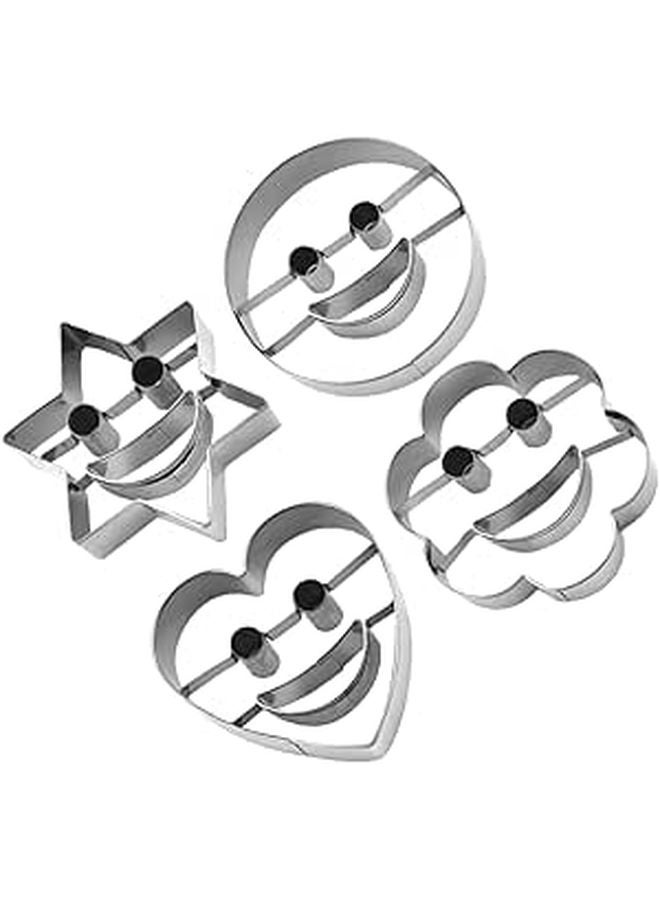 Stainless Steel 4 Piece Cookie Cutter Set With Shapes For Festival Baking - Image 1
