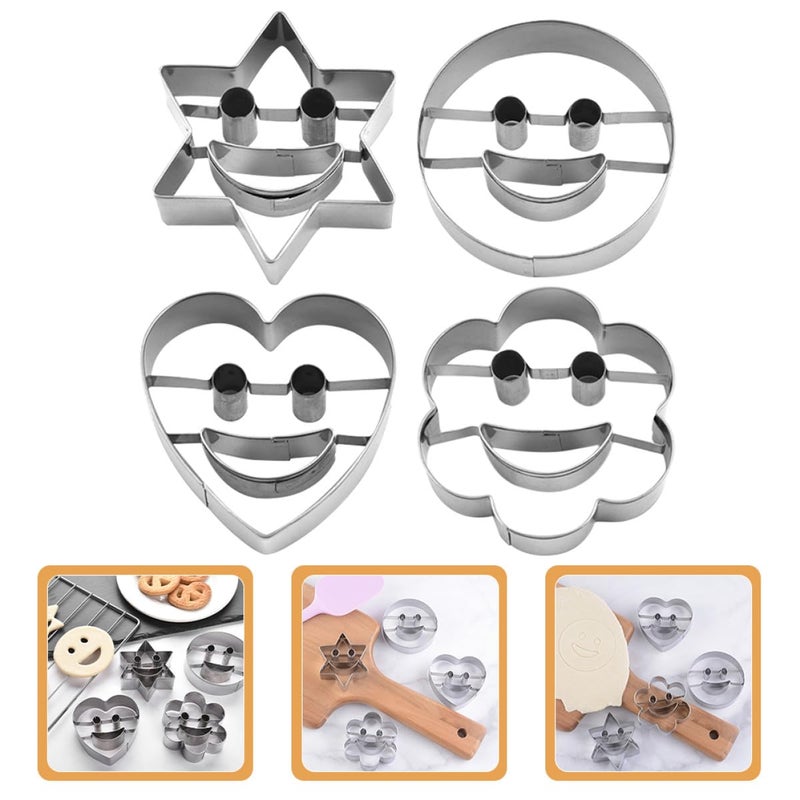 Stainless Steel 4 Piece Cookie Cutter Set With Shapes For Festival Baking - Image 5
