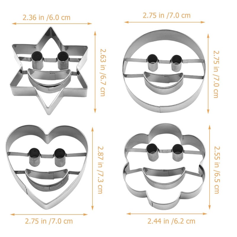Stainless Steel 4 Piece Cookie Cutter Set With Shapes For Festival Baking - Image 3