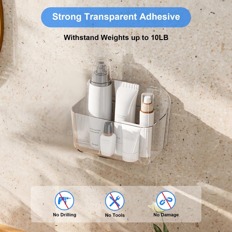 Diesisa Acrylic Wall Mount Organizer  Self Adhesive Organizer for Wall  Cabinet Door Organizer  with Self Adhesive Tape  for Bathroom  Pantry  Kitchen  Laundry  Utility Room  Inside of Cabinet Door - Image 3