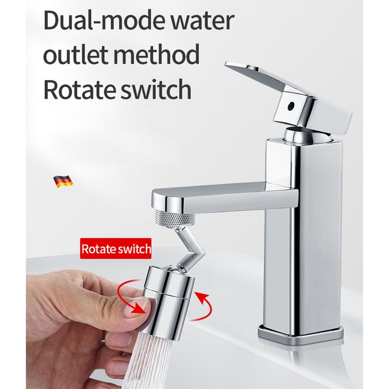 Tap Aerator 720°Rotation Universal Splash-Proof Swivel Water Saving Faucet Water Saving Bathroom Filter Foamer Aerators Rust Proof Leakproof Design - Image 3